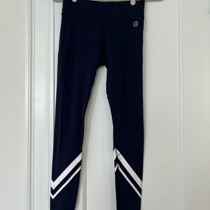 Tory Sport Navy and White Women's Leggings